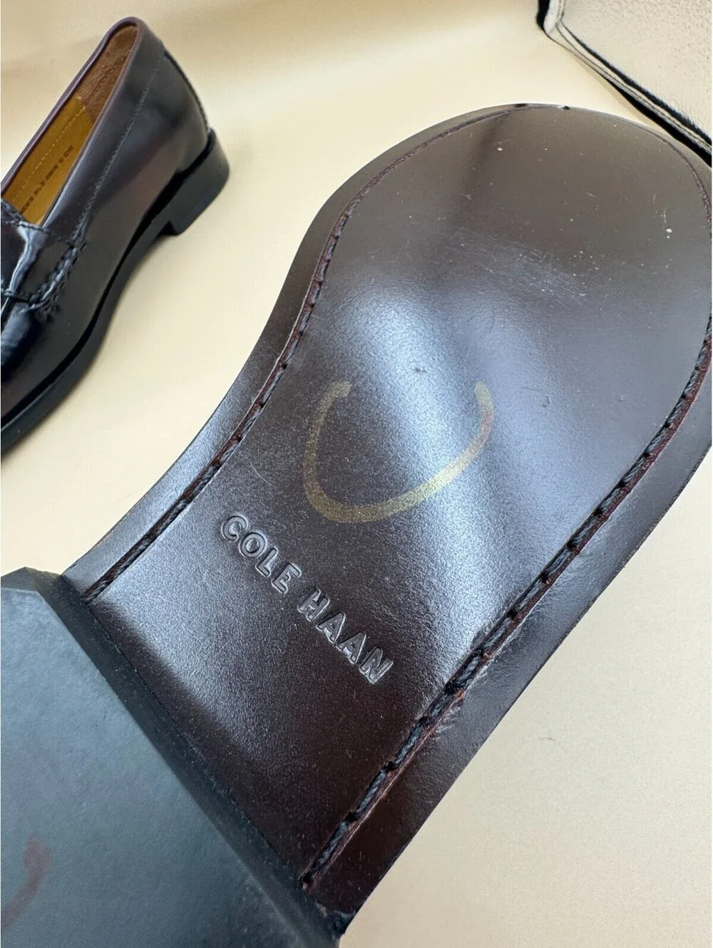 Cole Haan Mens Kilty Loafers Pinch Buckle Mohagany Leather Monk Strap Size 9.5 D